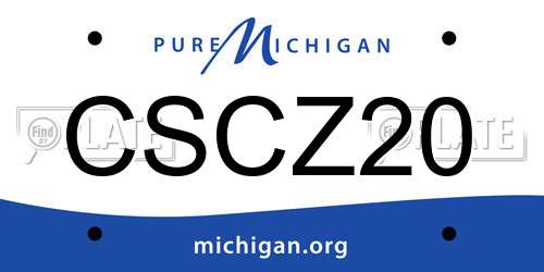 CSCZ20 Michigan License Plate