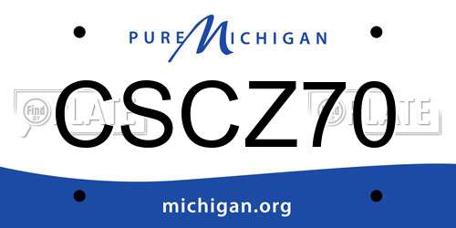 CSCZ70 Michigan License Plate