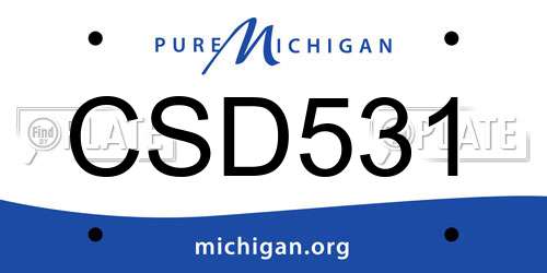 CSD531 Michigan License Plate