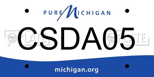 CSDA05 Michigan License Plate