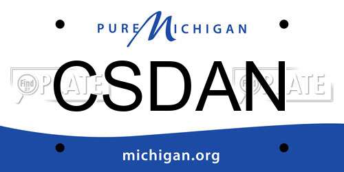 CSDAN Michigan License Plate