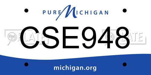 CSE948 Michigan License Plate