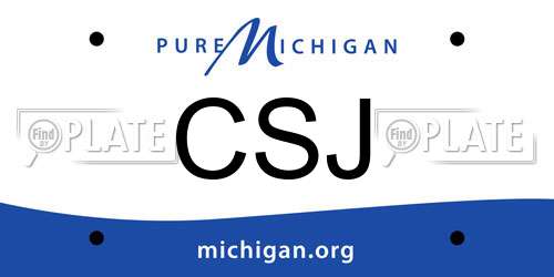 CSJ Michigan License Plate