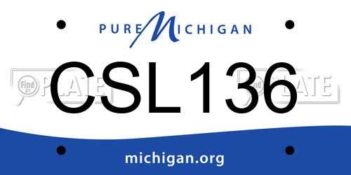 CSL136 Michigan License Plate