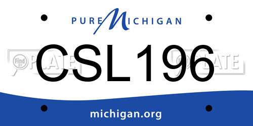 CSL196 Michigan License Plate