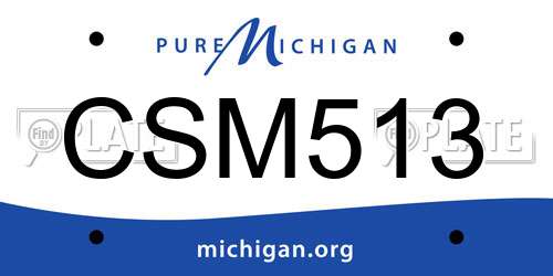 CSM513 Michigan License Plate