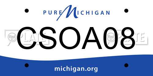 CSOA08 Michigan License Plate