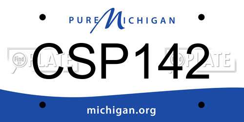CSP142 Michigan License Plate