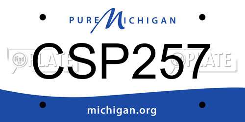 CSP257 Michigan License Plate