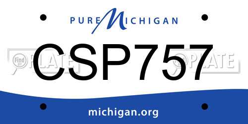 CSP757 Michigan License Plate