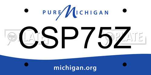 CSP75Z Michigan License Plate