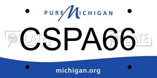 CSPA66 Michigan License Plate
