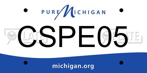 CSPE05 Michigan License Plate