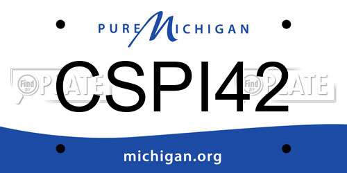 CSPI42 Michigan License Plate