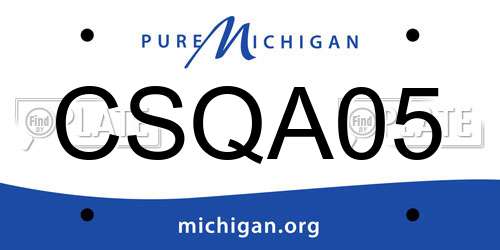 CSQA05 Michigan License Plate