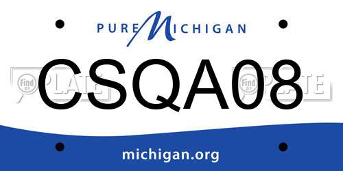 CSQA08 Michigan License Plate