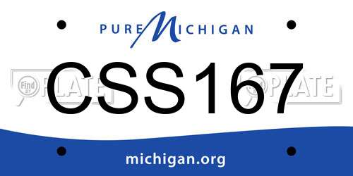 CSS167 Michigan License Plate