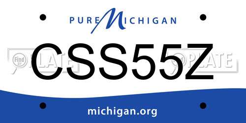 CSS55Z Michigan License Plate