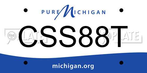 CSS88T Michigan License Plate