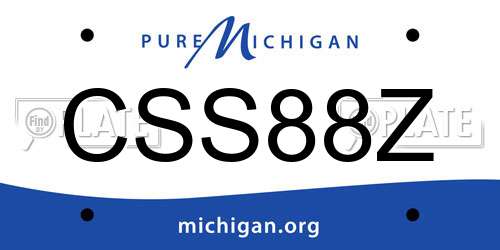 CSS88Z Michigan License Plate