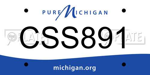 CSS891 Michigan License Plate
