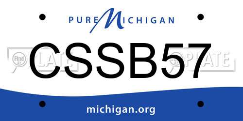 CSSB57 Michigan License Plate