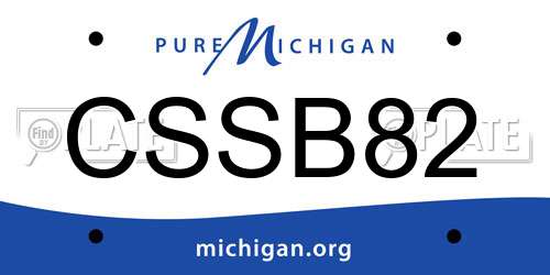 CSSB82 Michigan License Plate