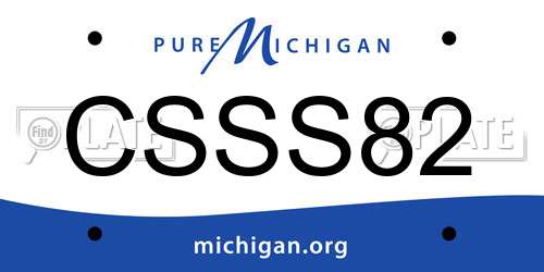 CSSS82 Michigan License Plate