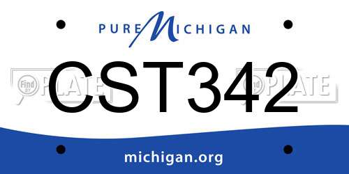 CST342 Michigan License Plate