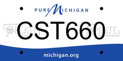 CST660 Michigan License Plate
