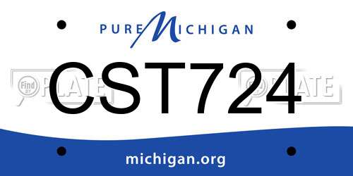 CST724 Michigan License Plate