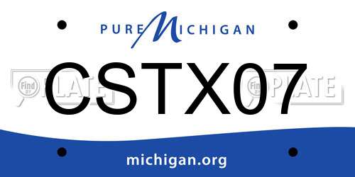 CSTX07 Michigan License Plate