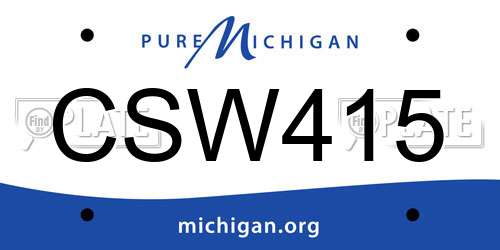 CSW415 Michigan License Plate
