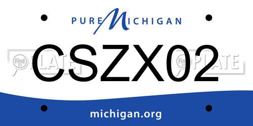 CSZX02 Michigan License Plate