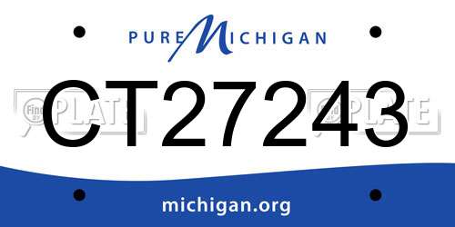 CT27243 Michigan License Plate