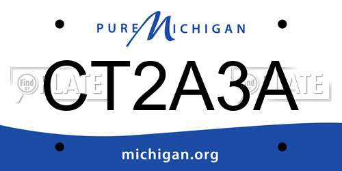 CT2A3A Michigan License Plate