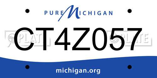CT4Z057 Michigan License Plate