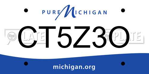 CT5Z3O Michigan License Plate