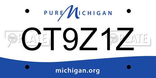 CT9Z1Z Michigan License Plate