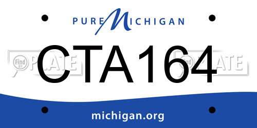 CTA164 Michigan License Plate