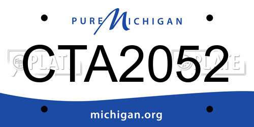 CTA2052 Michigan License Plate