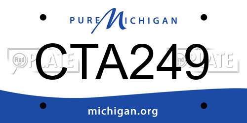 CTA249 Michigan License Plate