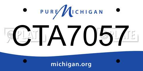 CTA7057 Michigan License Plate