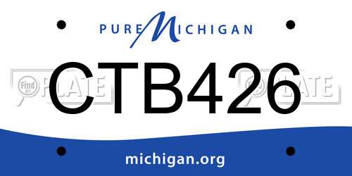 CTB426 Michigan License Plate
