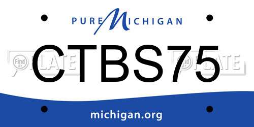 CTBS75 Michigan License Plate