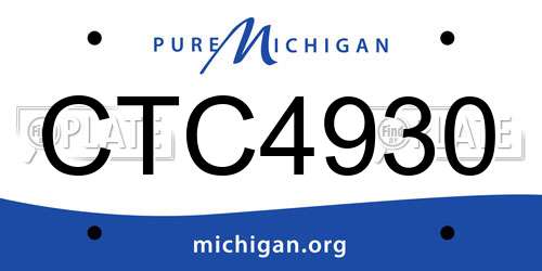 CTC4930 Michigan License Plate
