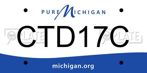 CTD17C Michigan License Plate