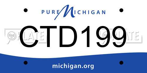 CTD199 Michigan License Plate