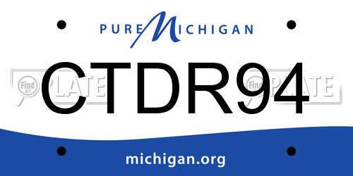 CTDR94 Michigan License Plate