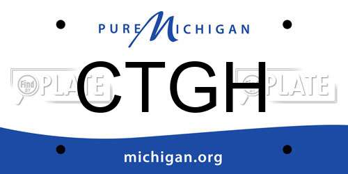 CTGH Michigan License Plate
